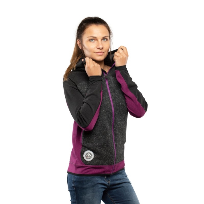 Bluza damska Chillaz DOLOMITE BLACK GREY MAGENTA MELANGE